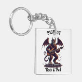 Mythische Rockstar: Bigfoots gitaarsolo Sleutelhanger (Voorkant Links)