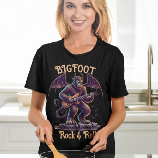 Mythische Rockstar: Bigfoots gitaarsolo T-shirt