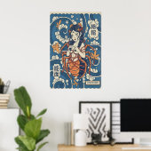 Mythische Sereniteit Print Japanse Spin-Vrouw (Thuiskantoor)