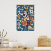 Mythische Sereniteit Print Japanse Spin-Vrouw (Keuken)