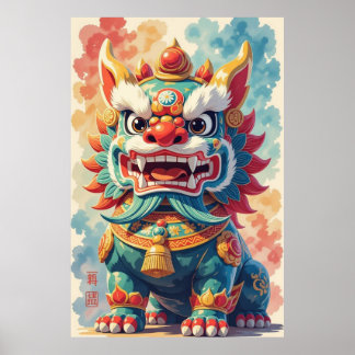 Mythische Shisa Poster