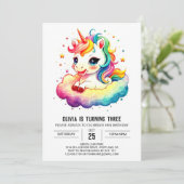 Mythische Sparkle Eenhoorn Verjaardag Kaart (Staand voorkant)