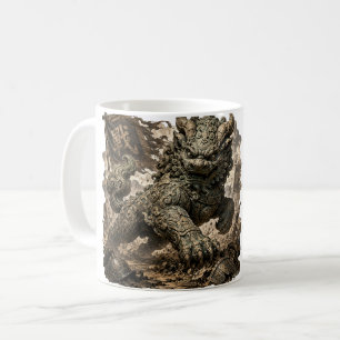 Mythische Stenen Bewaker Fantasy Sticker Koffiemok