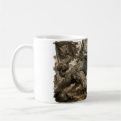 Mythische Stenen Bewaker Fantasy Sticker Koffiemok (Links)