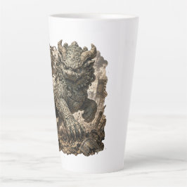 Mythische Stenen Bewaker Fantasy Sticker Latte Mok