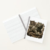 Mythische Stenen Bewaker Fantasy Sticker Notitieboek (Binnen)