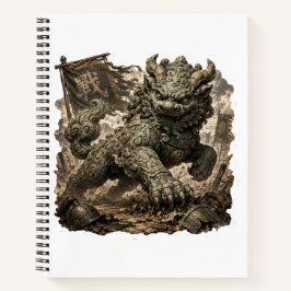 Mythische Stenen Bewaker Fantasy Sticker Notitieboek