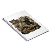 Mythische Stenen Bewaker Fantasy Sticker Notitieboek (Rechterzijde)