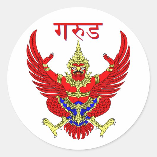 Mythische Tahi figuur Ronde Sticker (Voorkant)