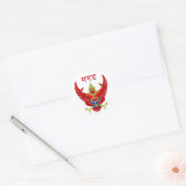 Mythische Tahi figuur Ronde Sticker (Envelop)