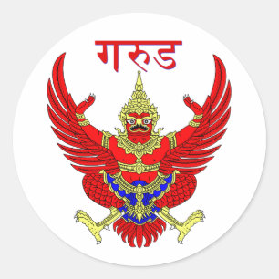 Mythische Tahi figuur Ronde Sticker