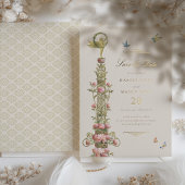 Mythische tuin Save the Date Golden Elegance Folie Uitnodiging