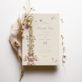 Mythische tuin Save the Date Golden Elegance Kaart