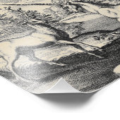 Mythische Unicorn in het bos Foto Afdruk (Hoek)