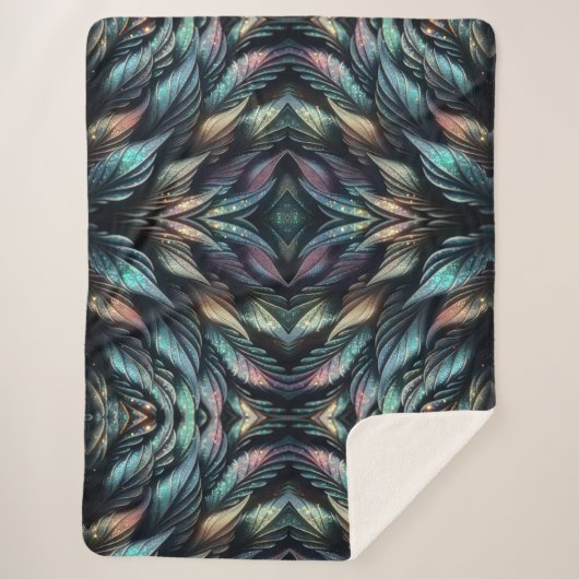 Mythische Veren Sherpa Deken (Voorkant)