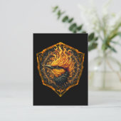 Mythische vlamvogel briefkaart (Staand voorkant)