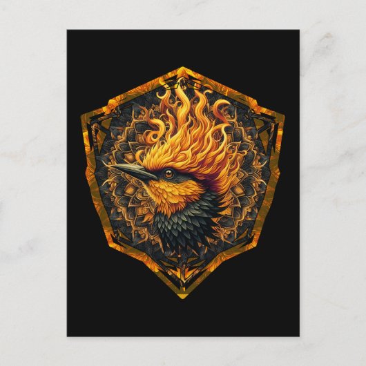 Mythische vlamvogel briefkaart (Voorkant)