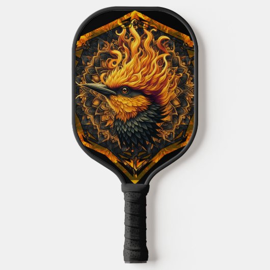 Mythische vlamvogel pickleball paddle (Voorkant)