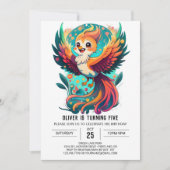 Mythische Vogel Magic Whimsical Phoenix Verjaardag Kaart (Voorkant)