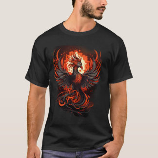 Mythische vogel Phoenix kunstwerk Vuurvogel Reborn T-shirt