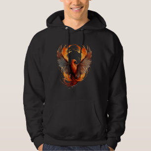 Mythische vogelverjonging kunstwerk Phoenix Rising Hoodie