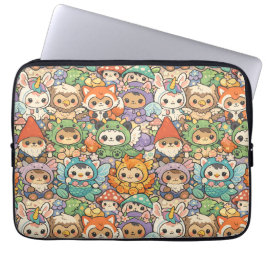 Mythische Vrienden Parade | Zachte Pastel Magie Laptop Sleeve