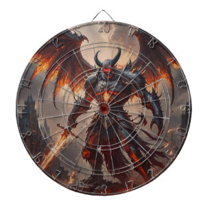 Mythische vurige demon dartbord