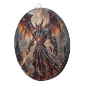Mythische vurige demon dartbord (Voorkant Rechts)