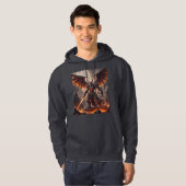 Mythische vurige demon hoodie (Voorkant volledig)