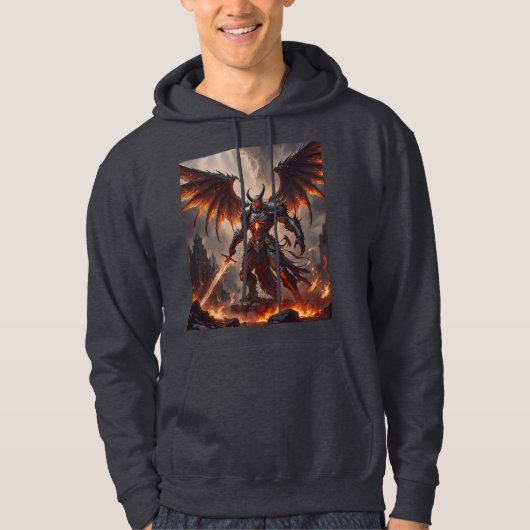 Mythische vurige demon hoodie (Voorkant)