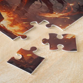 Mythische vurige demon legpuzzel (Zijkant)