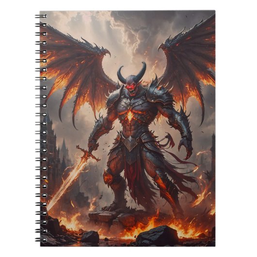 Mythische vurige demon notitieboek (Voorkant)