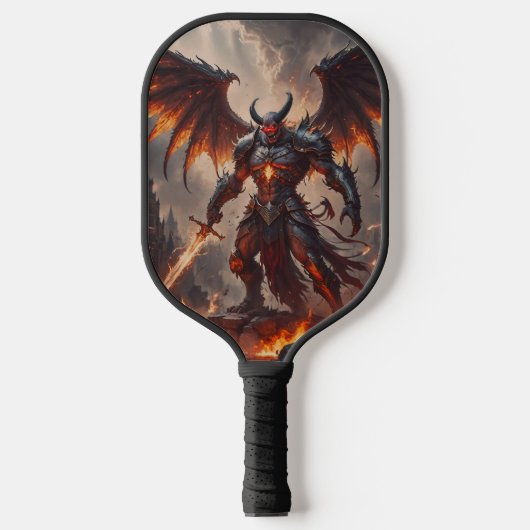 Mythische vurige demon pickleball paddle (Voorkant)
