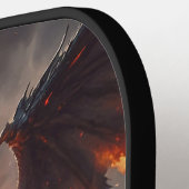 Mythische vurige demon pickleball paddle (Links Detail)