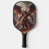Mythische vurige demon pickleball paddle (Achterkant)