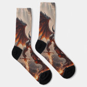 Mythische vurige demon sokken (Rechts)