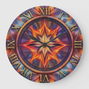 Mythische vuur wandklok