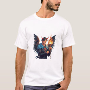 Mythische Vuurdemon met Vleugels T-shirt - Fantasy