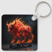 Mythische vuurstier sleutelhanger (Achterkant)