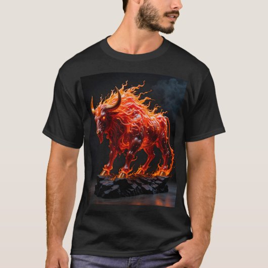 Mythische vuurstier t-shirt (Voorkant)
