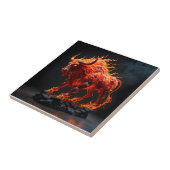 Mythische vuurstier tegeltje (Zijkant)