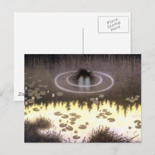 Mythische waterspliet nokken briefkaart (Voorkant / Achterkant)