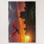 Mythische Welshe Draak Legpuzzel (Verticaal)