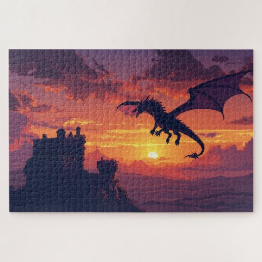 Mythische Welshe Draak Legpuzzel (Horizontaal)