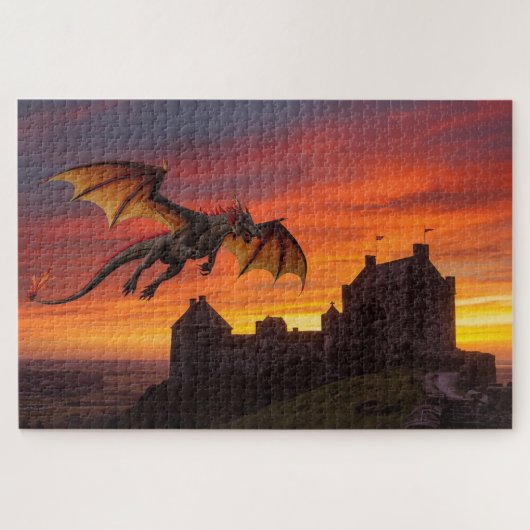 Mythische Welshe Draak Legpuzzel (Horizontaal)