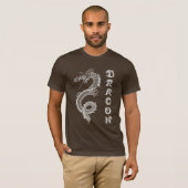 Mythische Witte Chinese Draak Dracon T-shirt (Voorkant volledig)