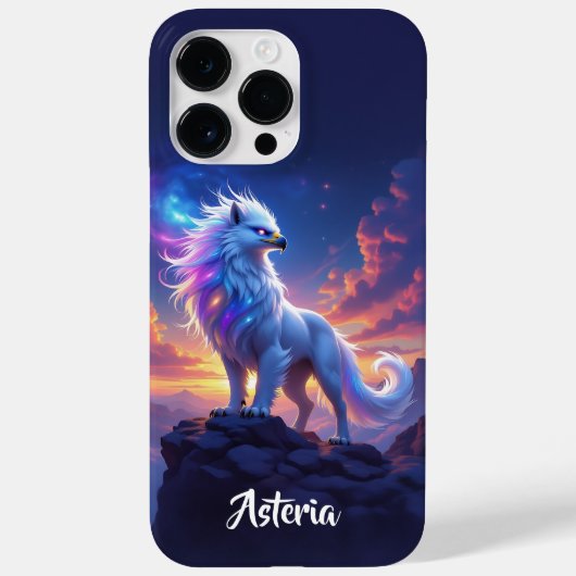 Mythische Witte Griffioen bovenop de Wereld Case-Mate iPhone Case (Achterkant)