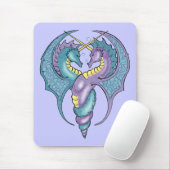 Mythische zeepaardjes verstrengeld met Mousepad Muismat (Met muis)