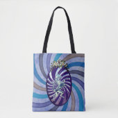 Mythische zilveren eenhoorn koele  achtergrond tote bag (Voorkant)