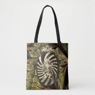 Mythische zilveren eenhoorn koele gouden achtergro tote bag